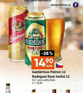 Terno Pivo radegast ryze hořká 12 nabídka