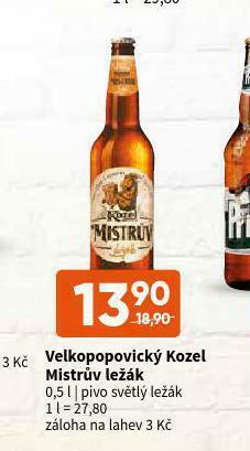 Terno Pivo velkopopovický kozel mistrův ležák nabídka