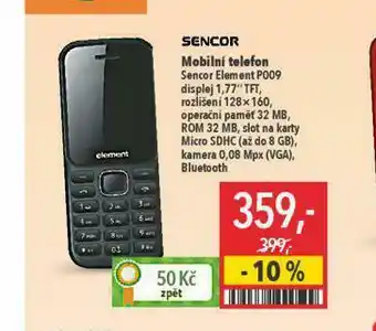 Globus Mobilní telefon sencor nabídka