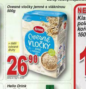 Lidl Ovesné vločky jemné s vlákninou nabídka