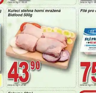Lidl Kuřecí stehna horní mražená nabídka
