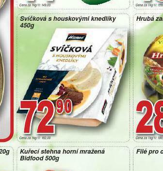 Lidl Svíčková s houskovými knedlíky nabídka