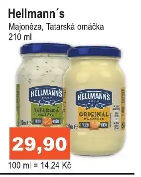COOP DISKONT Hellmann's Majonéza, Tatarská omáčka 210 ml nabídka