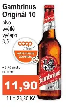 COOP DISKONT Gambrinus Originál 10 nabídka