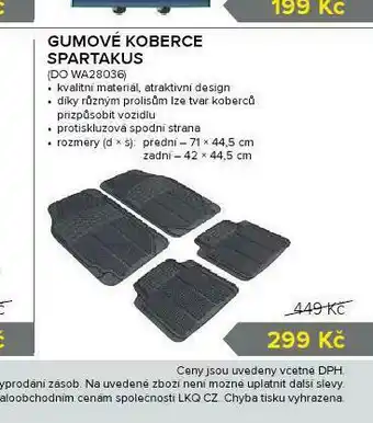 Auto Kelly Gumové koberce nabídka