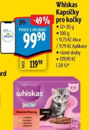 Albert Whiskas Kapsičky pro kočky nabídka