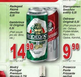 Lidl Pivo gambrinus original nabídka