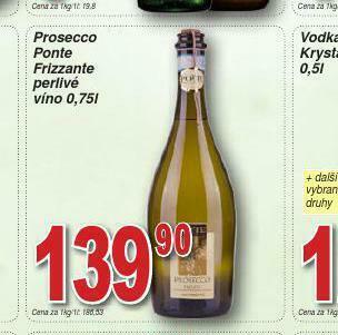 Lidl Prosecco ponte frizzante nabídka