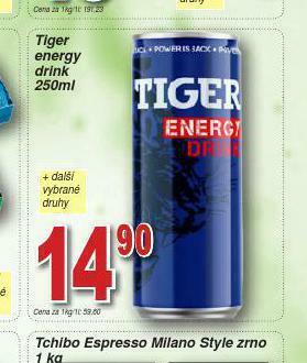 Lidl Tiger energy drink nabídka