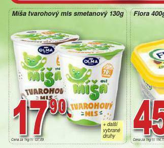 Lidl Míša tvarohový mls smetanový nabídka