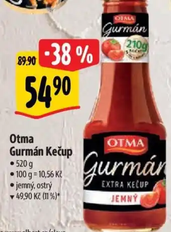 Albert Otma Gurmán Kečup 520 g nabídka