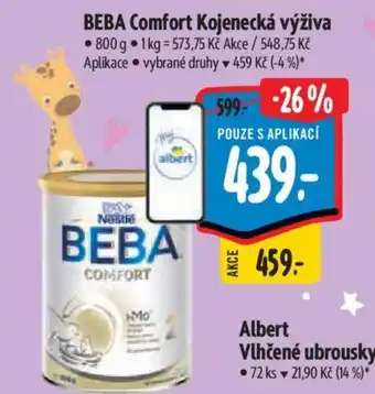 Albert BEBA Comfort Kojenecká výživa nabídka