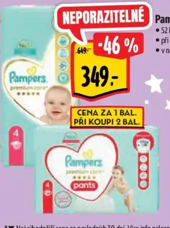 Albert Pampers Plenky Premium Care nabídka