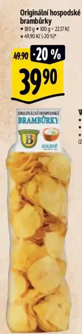 Albert Originální hospodské brambůrky nabídka