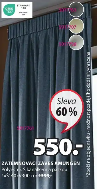 JYSK ZATEMŇOVACÍ ZÁVĚS AMUNGEN nabídka