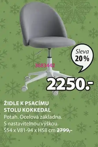 JYSK ŽIDLE K PSACÍMU STOLU KOKKEDAL nabídka