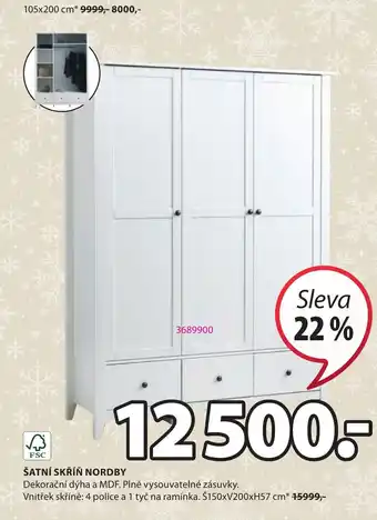 JYSK ŠATNÍ SKŘÍŇ NORDBY nabídka