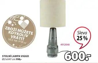 JYSK STOLNÍ LAMPA VIGGO nabídka
