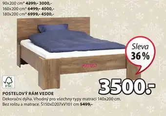 JYSK POSTELOVÝ RÁM VEDDE nabídka