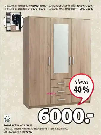 JYSK ŠATNÍ SKŘÍŇ VELLERUP nabídka