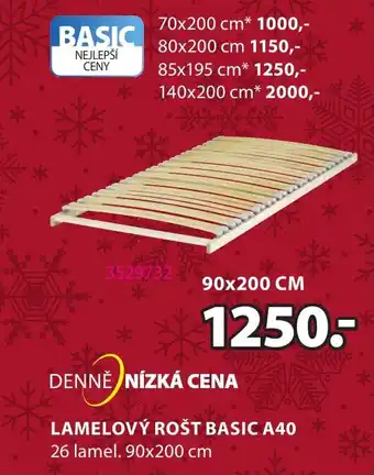 JYSK LAMELOVÝ ROŠT BASIC A40 nabídka