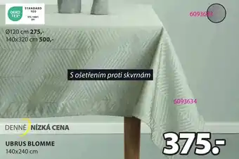 JYSK UBRUS BLOMME nabídka