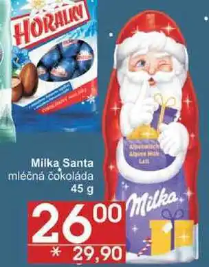 Jip Milka santa mléčná čokoláda, 45 g nabídka