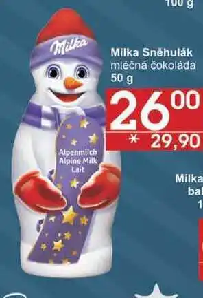Jip Milka sněhulák mléčná čokoláda, 50 g nabídka