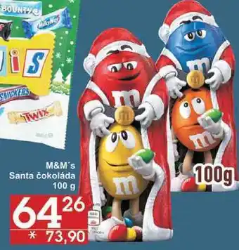 Jip M&m's santa čokoláda, 100 g nabídka