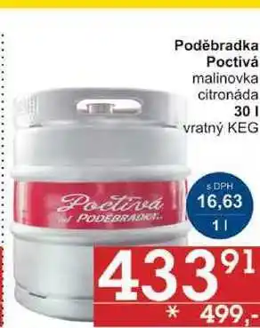 Jip Poděbradka poctivá malinovka, 30 l nabídka