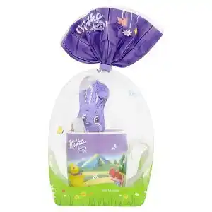Jip Milka mix mléčné čokolády z alpského mléka s mléčno-krémovou náplní a kousky lískových ořechů 106g nabídka