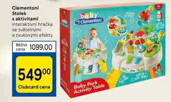 Tesco Clementoni Stolek s aktivitami nabídka
