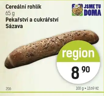 Konzum Cereální rohlík 65 g Pekařství a cukrářství Sázava nabídka