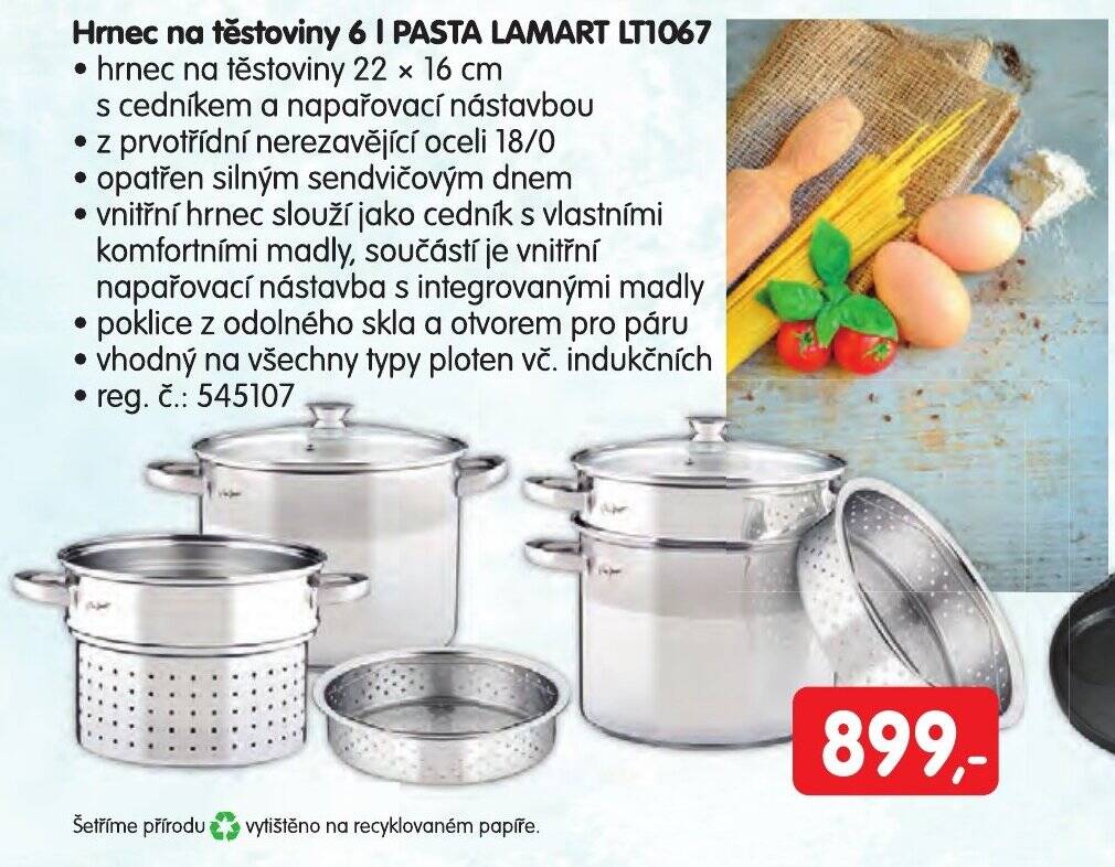 Mega Hrnec na těstoviny 6 I PASTA LAMART LT1067 nabídka
