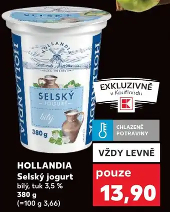 Kaufland HOLLANDIA Selský jogurt nabídka