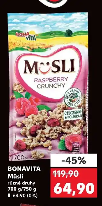 Kaufland BONAVITA Müsli nabídka