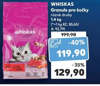 Kaufland WHISKAS Granule pro kočky nabídka