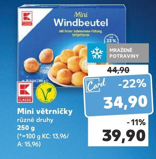Kaufland Mini větrníčky různé druhy 250 g nabídka