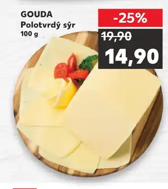 Kaufland GOUDA Polotvrdý sýr 100 g nabídka