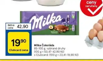 Tesco Milka čokoláda nabídka