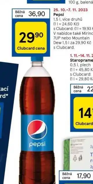 Tesco Pepsi 1,5l nabídka