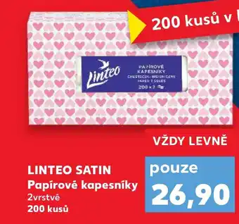 Kaufland LINTEO SATIN Papírové kapesníky nabídka