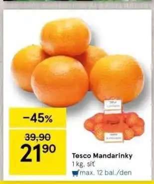 Tesco Mandarinky nabídka