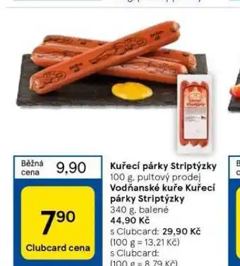 Tesco Kuřecí párky striptýzky nabídka