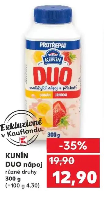 Kaufland KUNIN DUO nápoj nabídka