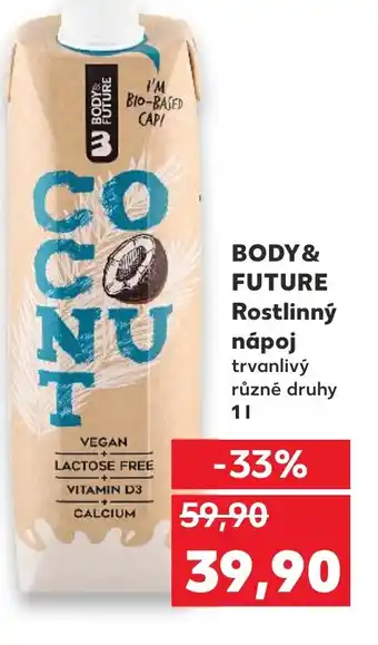 Kaufland BODY& FUTURE Rostlinný nápoj nabídka