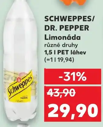 Kaufland SCHWEPPES/ DR. PEPPER Limonáda nabídka