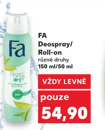 Kaufland FA Deospray/ Roll-on nabídka