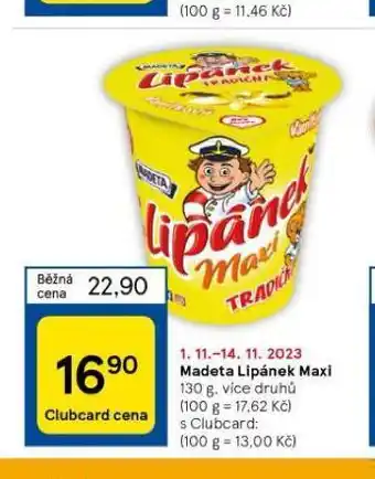 Tesco Madeta lipánek maxi nabídka