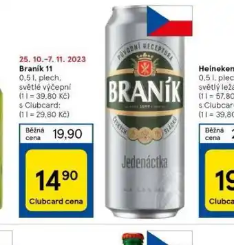 Tesco Pivo braník 11 nabídka